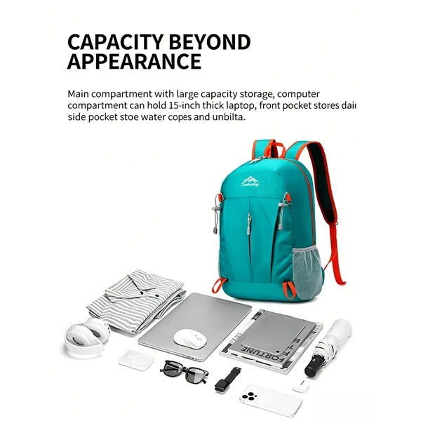Foldable Lightweight Backpack, Large Capacity 25L, Travel Ou