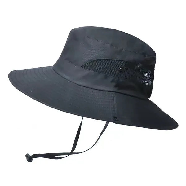 Foldable Mesh Wide Brim Women Bucket Hat