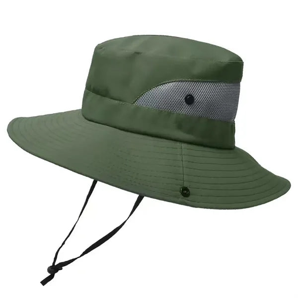 Foldable Mesh Wide Brim Women Bucket Hat