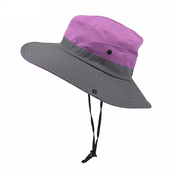 Foldable Wide Brim Sun Bucket Hat