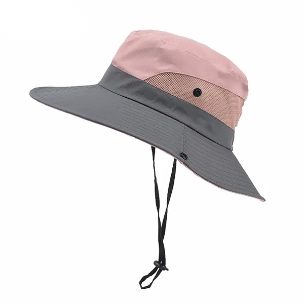 Foldable Wide Brim Sun Bucket Hat