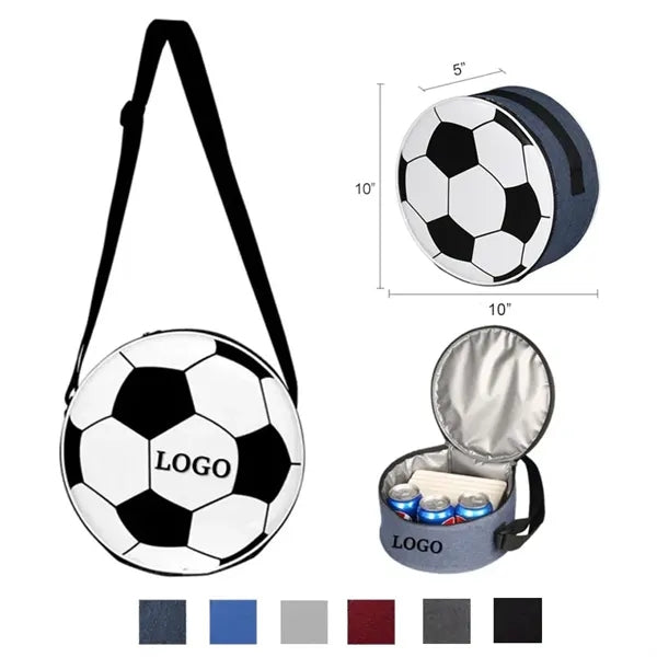 9 Can Insulated Soccer Ball Lunch Bag Kid School Sports Tote