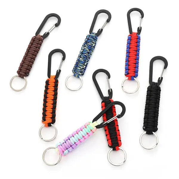 Survival Paracord Keychain With Carabiner