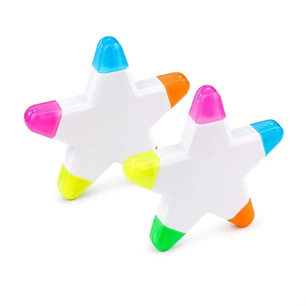 Multicolor Star Shaped Highlighter Pen