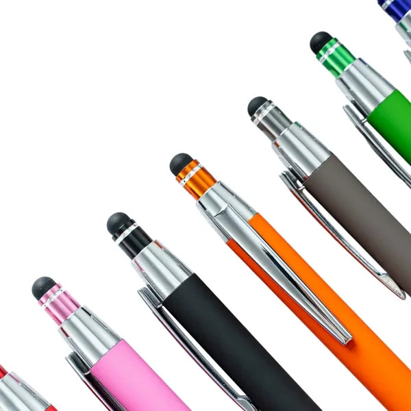 Soft Touch Metal Stylus Pen W/ Rubberized Finish