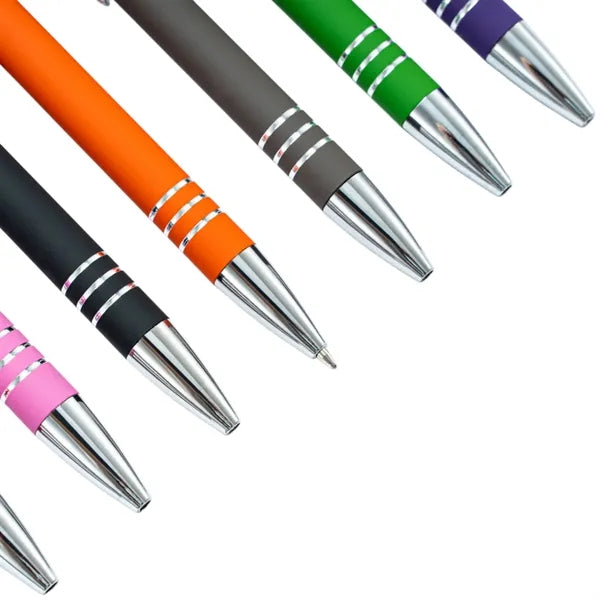 Soft Touch Metal Stylus Pen W/ Rubberized Finish