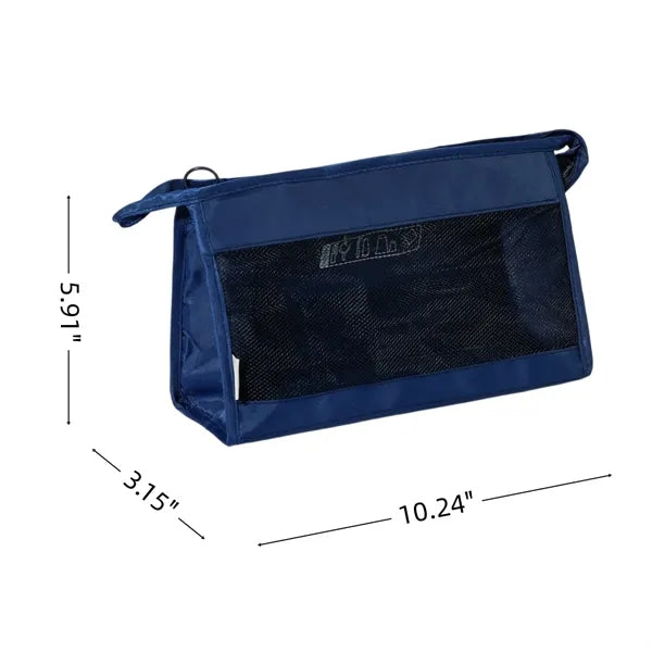 Mesh Toiletry Bag Travel Cosmetic Organizer Pouch