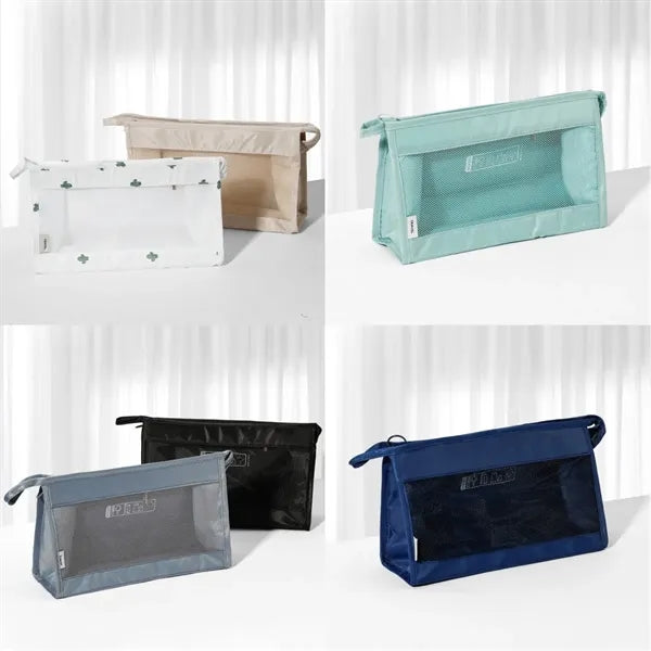Mesh Toiletry Bag Travel Cosmetic Organizer Pouch