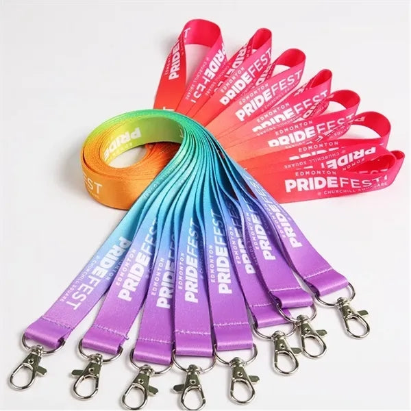 3/4" Full Color Dye Sublimated Lanyard with Clip Options