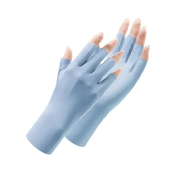 UV Protection Fingerless Gloves Custom Logo Cooling Summer