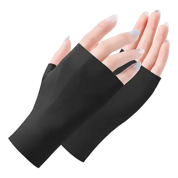 UV Protection Fingerless Gloves Custom Logo Cooling Summer
