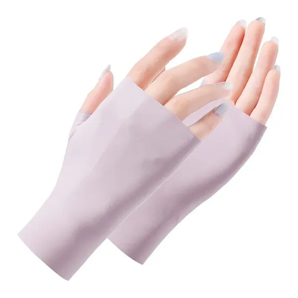 UV Protection Fingerless Gloves Custom Logo Cooling Summer