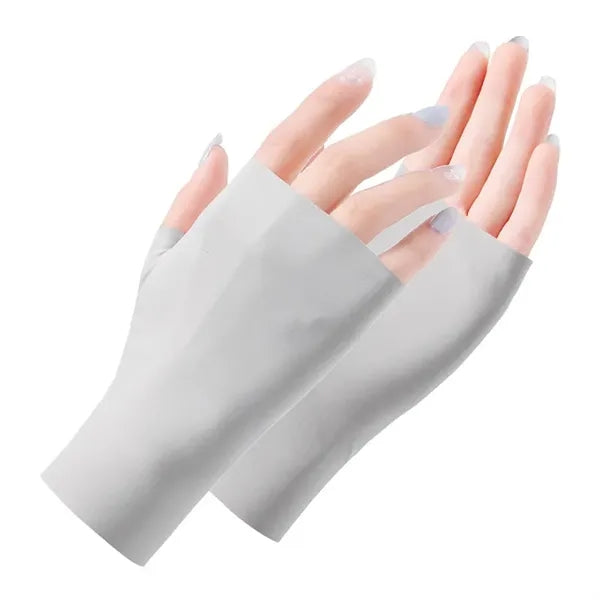 UV Protection Fingerless Gloves Custom Logo Cooling Summer