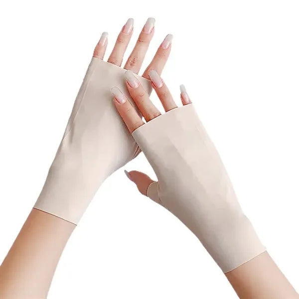 UV Protection Fingerless Gloves Custom Logo Cooling Summer