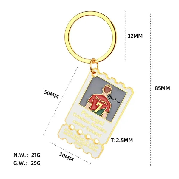 2026 World Cup Football Metal Keychain