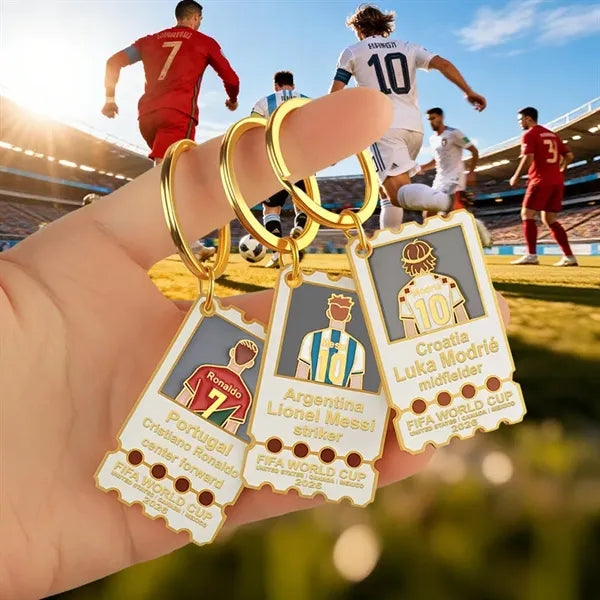 2026 World Cup Football Metal Keychain
