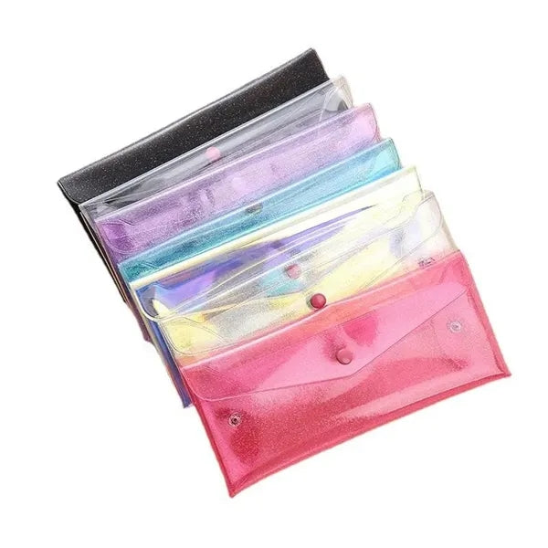 Transparent Portable Foldable Snap-Lock Document Storage Bag