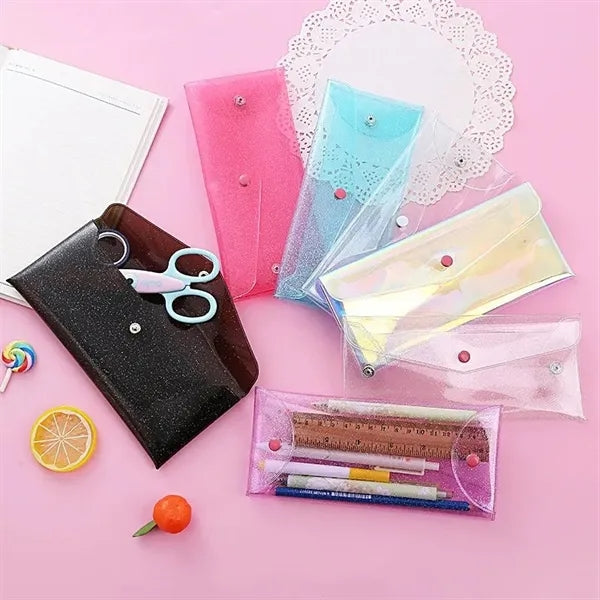 Transparent Portable Foldable Snap-Lock Document Storage Bag