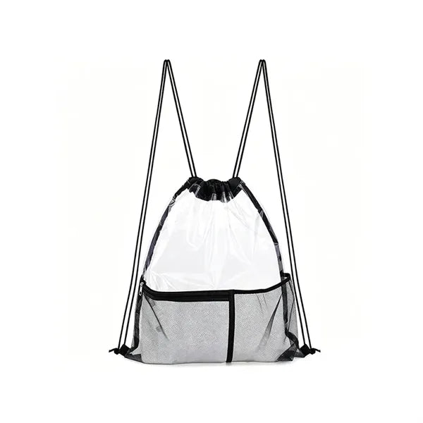 Water Resistant Clear Drawstring Bag