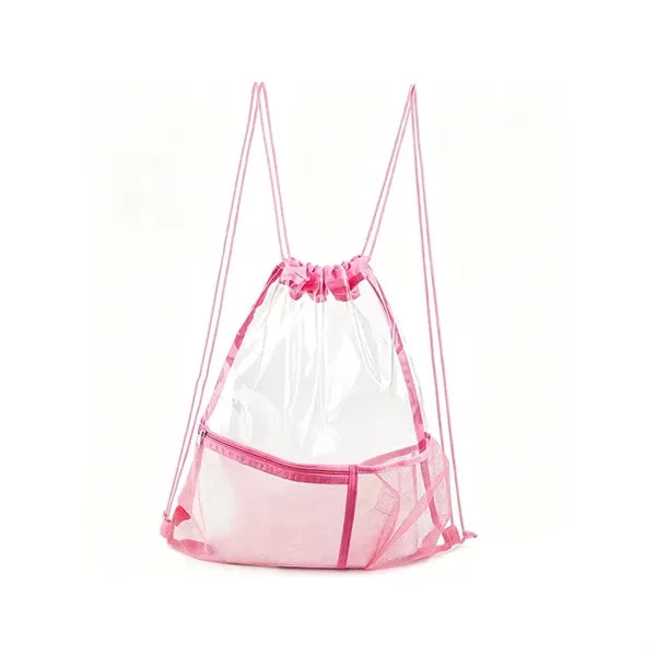 Water Resistant Clear Drawstring Bag