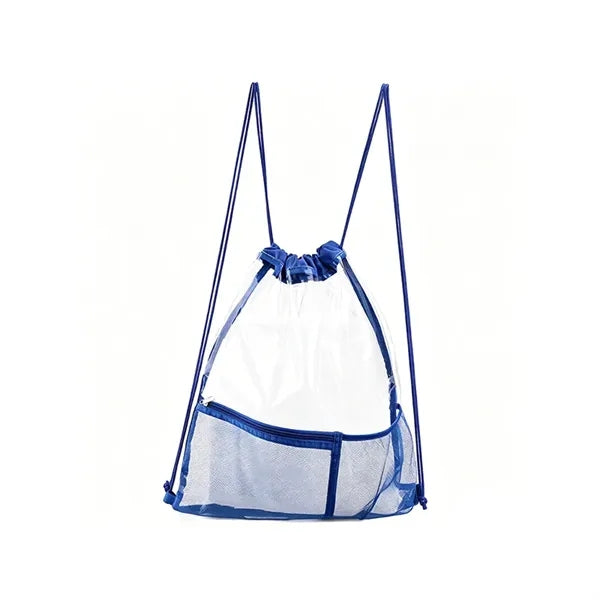 Water Resistant Clear Drawstring Bag
