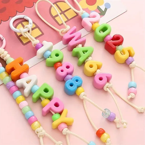 Colorful Personalized Acrylic Beaded Letters or DIY Rope Cha