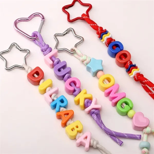 Colorful Personalized Acrylic Beaded Letters or DIY Rope Cha