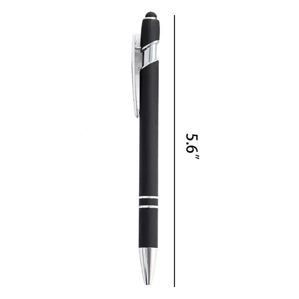 Rubberized Aluminum Stylus Ballpoint Pen