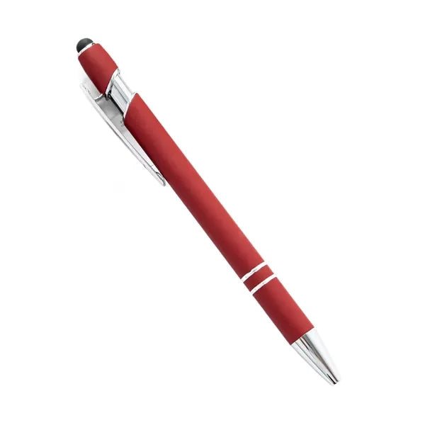 Rubberized Aluminum Stylus Ballpoint Pen