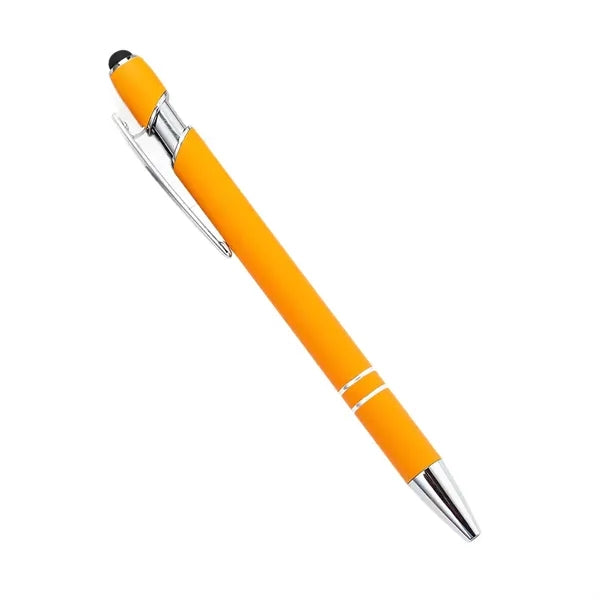 Rubberized Aluminum Stylus Ballpoint Pen