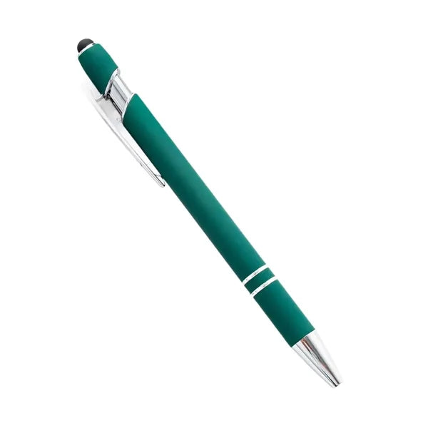 Rubberized Aluminum Stylus Ballpoint Pen