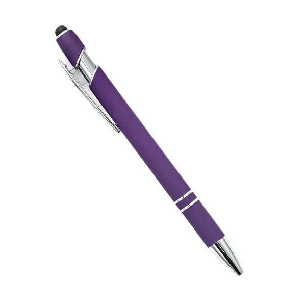 Rubberized Aluminum Stylus Ballpoint Pen