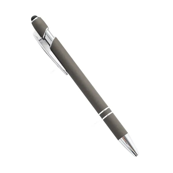 Rubberized Aluminum Stylus Ballpoint Pen