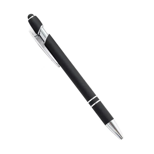Rubberized Aluminum Stylus Ballpoint Pen