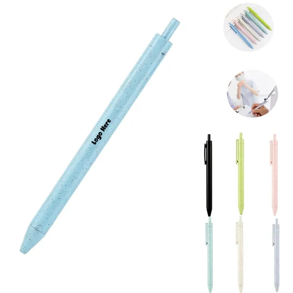 Eco-Friendly Wheat Straw Retractable Ballpoint