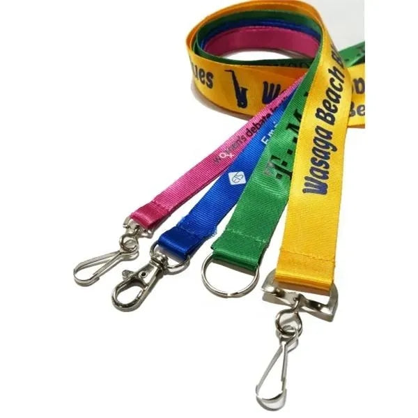 Clear ID badge holder PVC pouch with lanyard and 2 clips