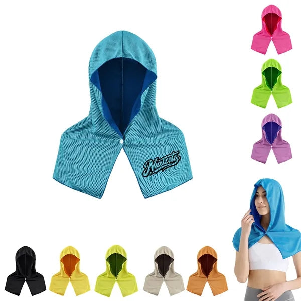 Cooling Hooded Towel Custom Logo UV Protection Outdoor Tow