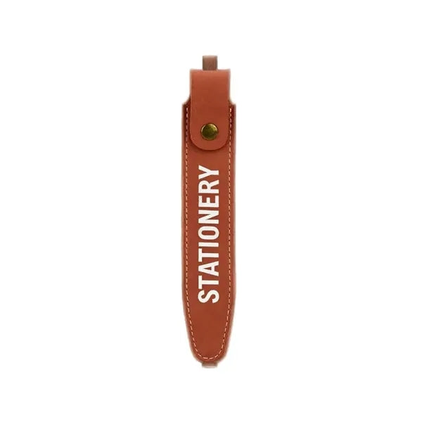 Vintage PU Leather Pen Pouch with Custom Logo