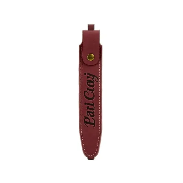 Vintage PU Leather Pen Pouch with Custom Logo