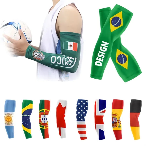 World Cup Arm Sleeves Sun Protection Sports Ice Silk Cooling
