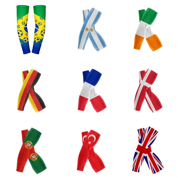 World Cup Arm Sleeves Sun Protection Sports Ice Silk Cooling