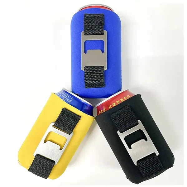 11 oz Neoprene Can Cooler With Opener