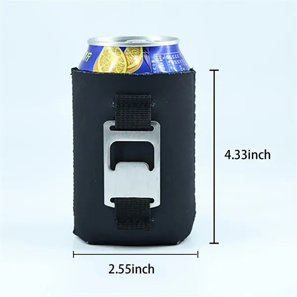 11 oz Neoprene Can Cooler With Opener