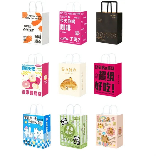 Kraft Paper Gift Bag Takeout Packaging