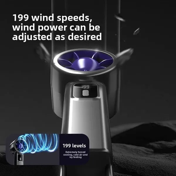 Foldable Handheld Mini Fan with LED