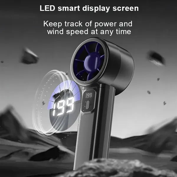 Foldable Handheld Mini Fan with LED