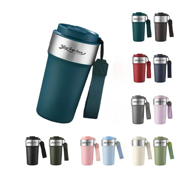 Portable 17oz Stainless Steel Straw Water Cup with Lid