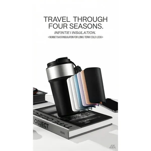 Portable 17oz Stainless Steel Straw Water Cup with Lid