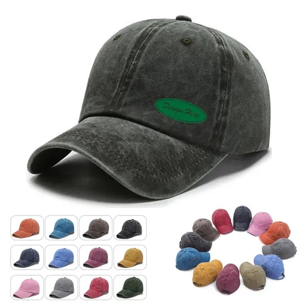 Vintage Cotton Washed Adjustable Baseball Caps