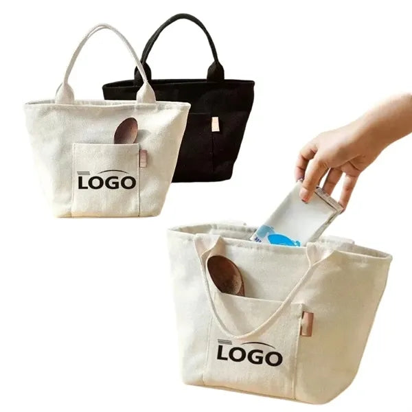 Portable Canvas Thermal Lunch Tote